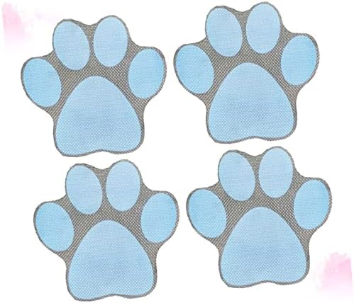 Happyyami 4-Piece Cartoon Dog Footprint Sticker Set for Bathtub Bath Safety