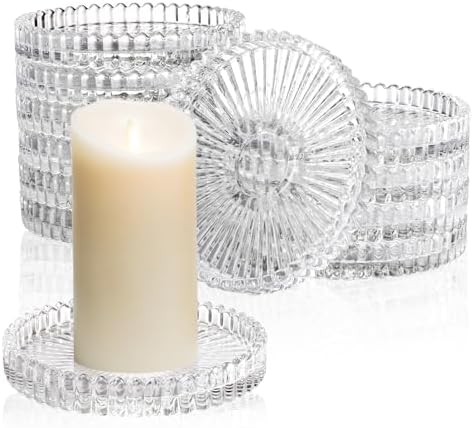 Elsjoy 12-Pack 4-Inch Glass Candle Holder Modern Design