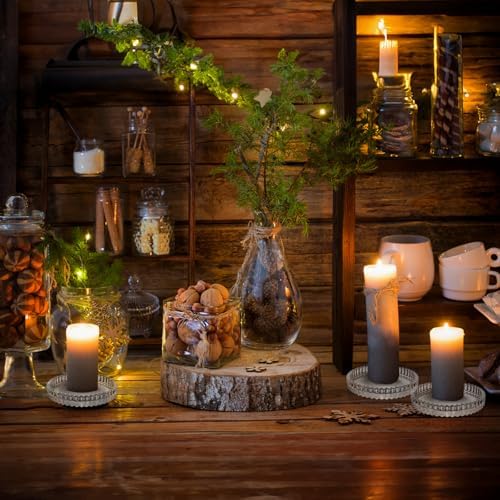Elsjoy 12-Pack 4-Inch Glass Candle Holder Modern Design