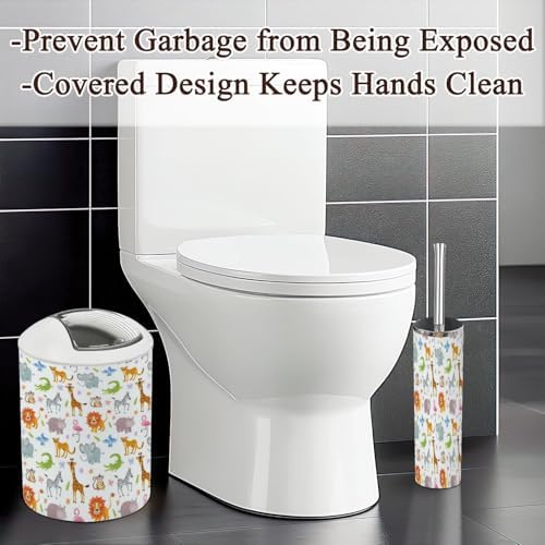 Bathroom Accessories Set 6 Pcs Cute Baby Animal Decor