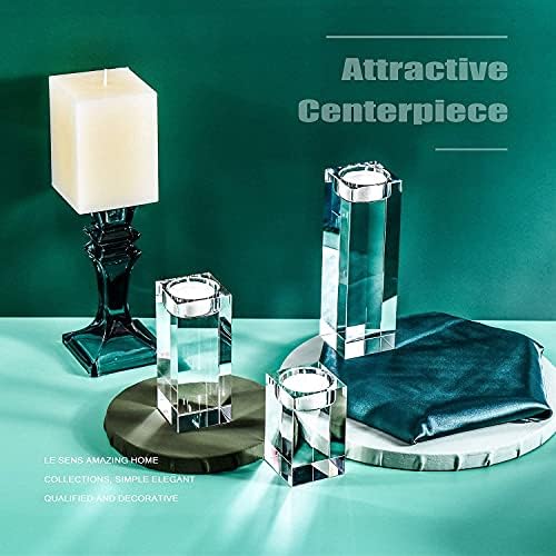 Stylish Crystal Candle Holders Set for Your Home or Wedding