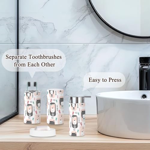 Bathroom Accessories Set 6 Pcs Modern Style