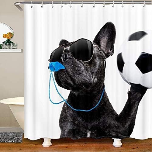 Durable Soccer Ball Waterproof Shower Curtains