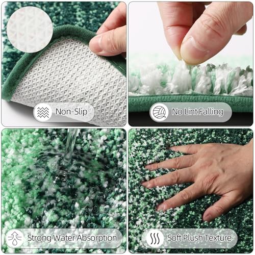 32PCS Dark Green Bathroom Accessories Set for Modern Home