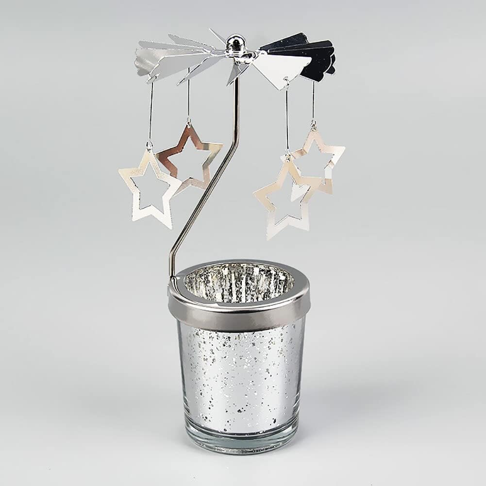 Eforcase Rotary Spinning Star Candle Holder