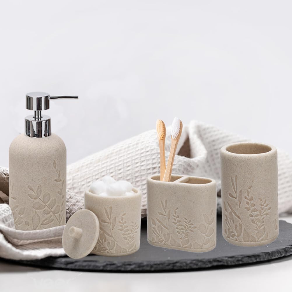 Sturdy Resin Bathroom Set 4PCS