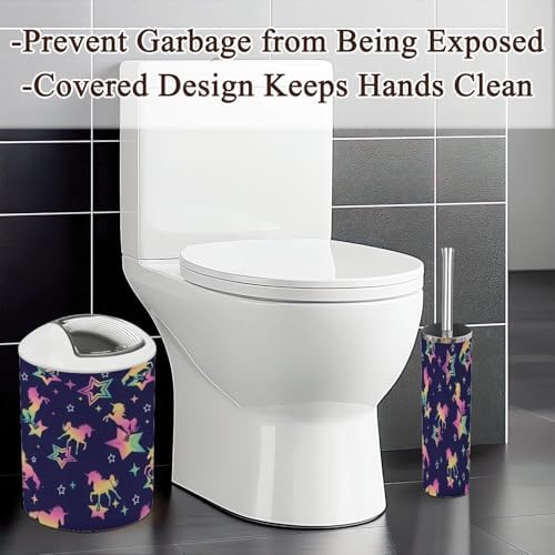Sleek Durable 6-Piece Bathroom Accessory Set with Smooth Closure Holographic Design