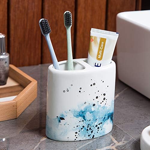 BASDHE Ceramic 4-Piece Bathroom Accessory Set
