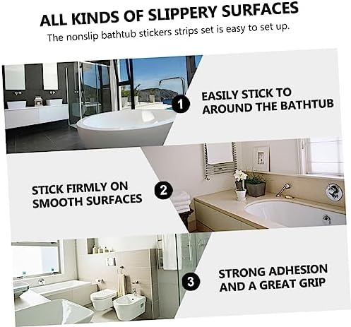 20-Piece Non-Slip Bathtub Stickers for enhanced bathroom safety