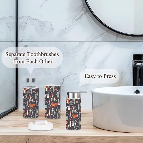 JBNJANKDAV Elegant 6-Piece bathroom Accessories Set for Kids Dark Blue
