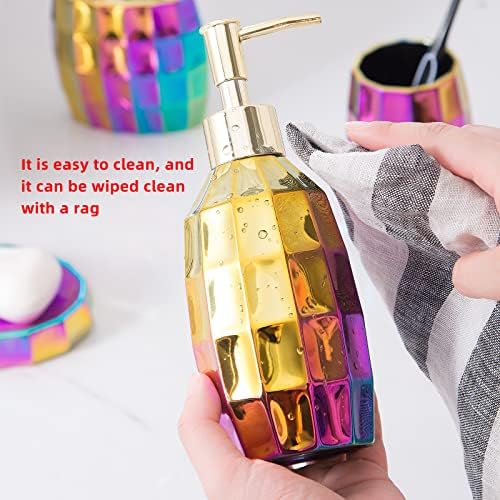 Rainbow Bathroom Accessory Set