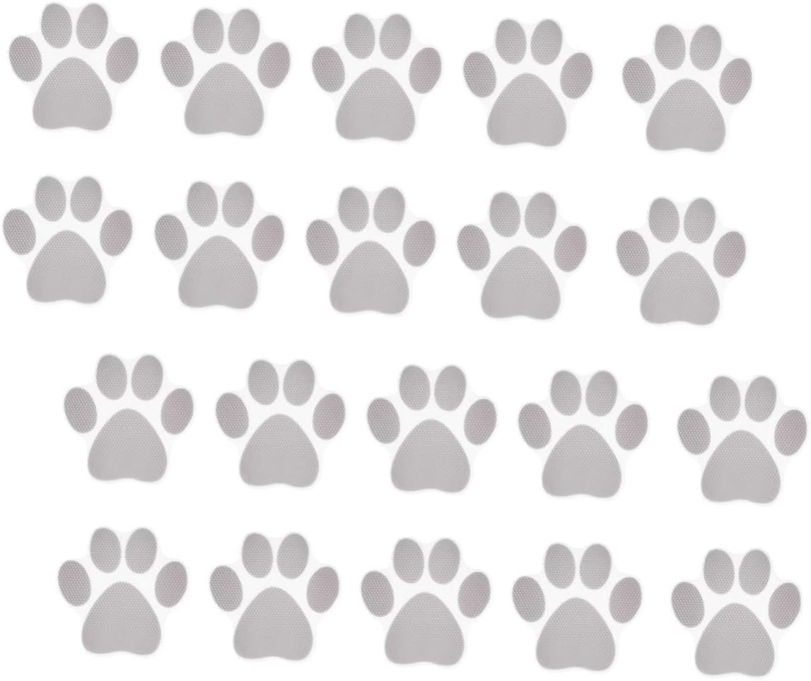 Unomor 20Pcs Dog Footprint Slip Stickers for Bathtub