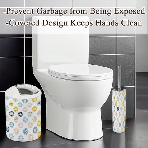 Bathroom Accessories Set 6 Pcs Pastel Gradient Decor