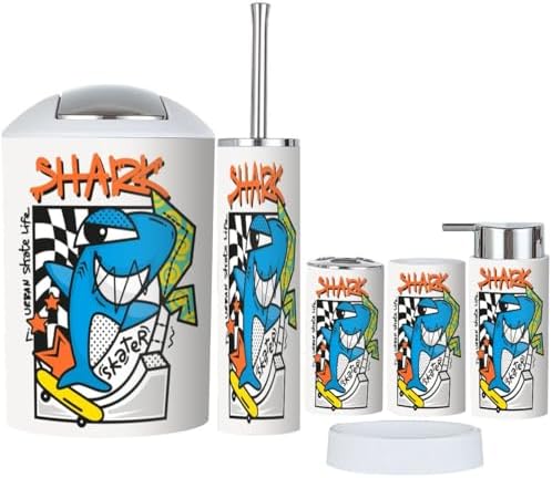 Sturdy Cartoon bathroom Accessories Set Durable Organization for Kids