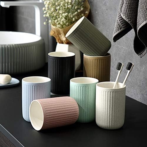 Sleek Durable Ceramic Mouthwash Holder for Use in Bathrooms Hotels