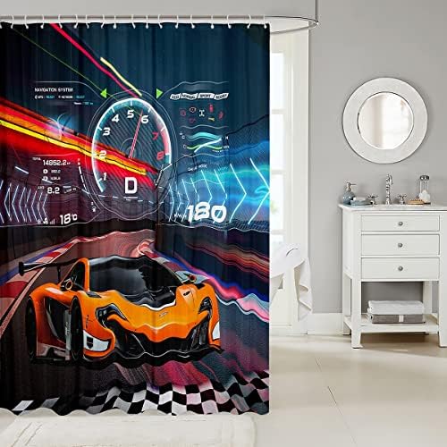 Feelyou Race Car Show curtains for Kids waterproof and fun