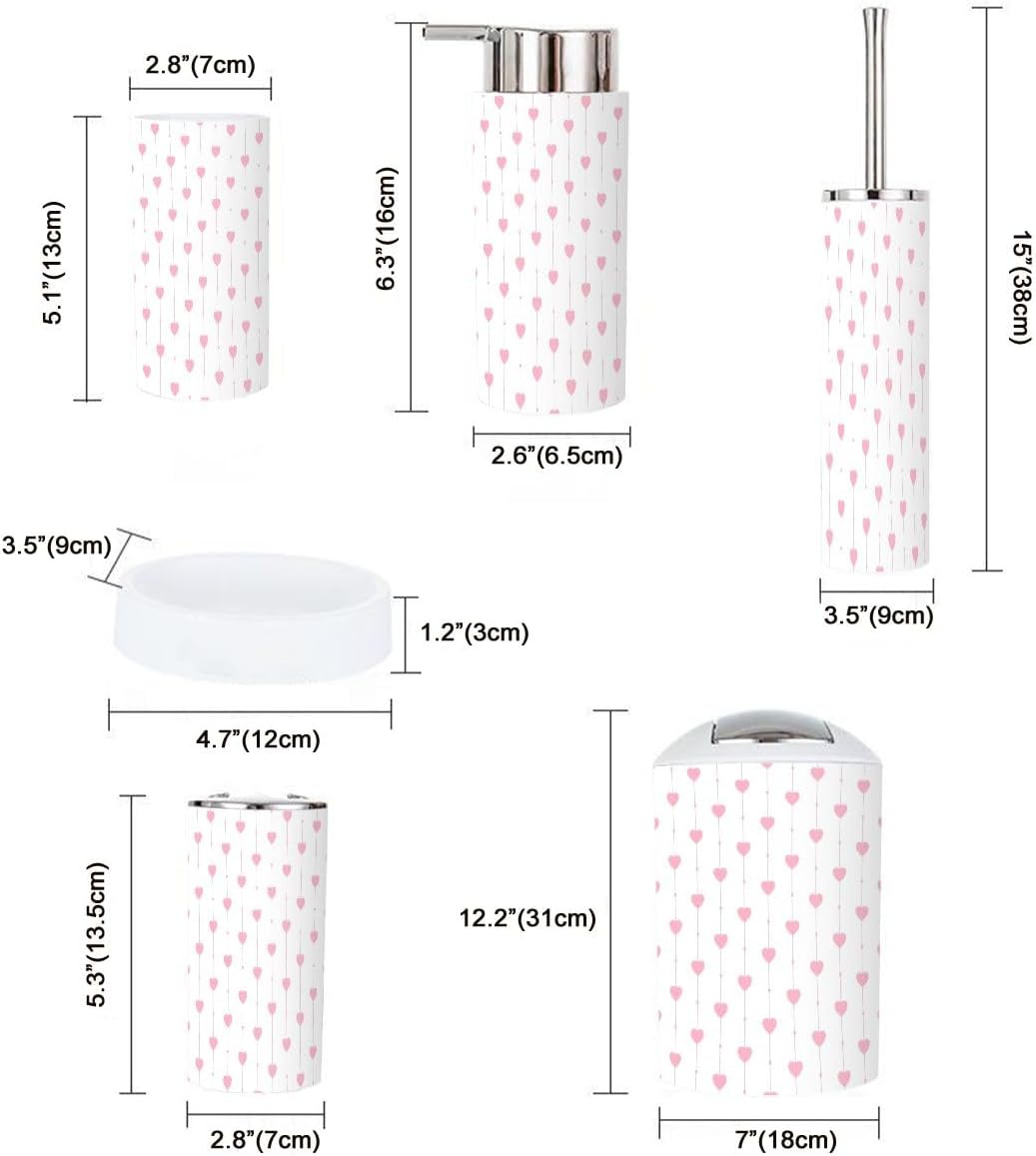 6-Piece Compact Bath Accessories Set