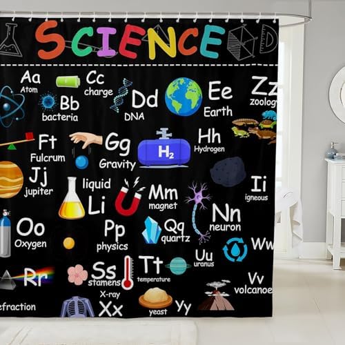 Feelyou Alphabet Learning Shower Curtain for Kids