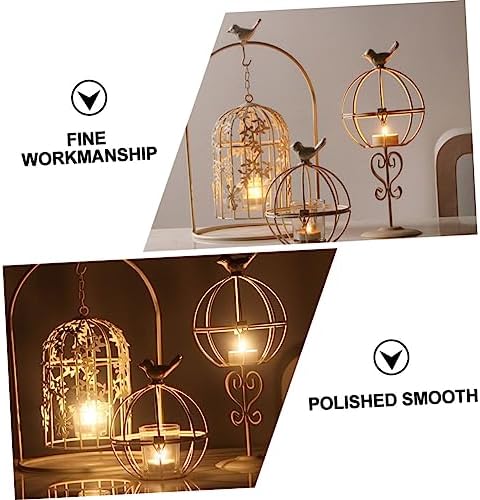 Rustic White Iron Candlestick Decor for Weddings and Homes