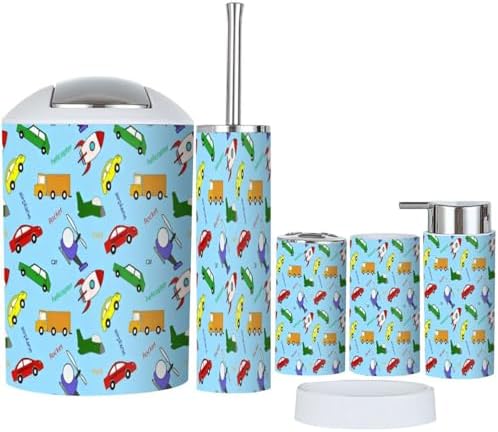 6-Piece Bathroom Organizing Set for Kids Tissue Toothbrush Holders XNGJEMVWXO