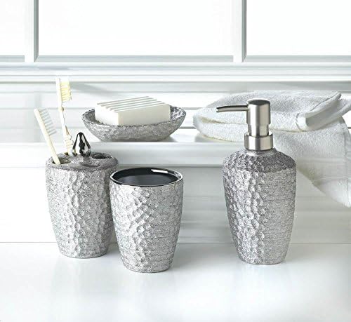 Accent Plus Boys Silver Texture Bath Accessory Set