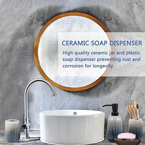4-Piece Ceramic Bathroom Accessory Set with Gradient Design