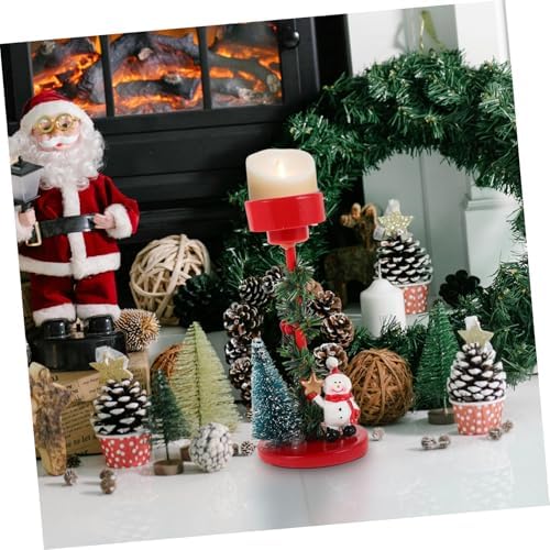 Snowman Holiday Candlestick Holder Decorations