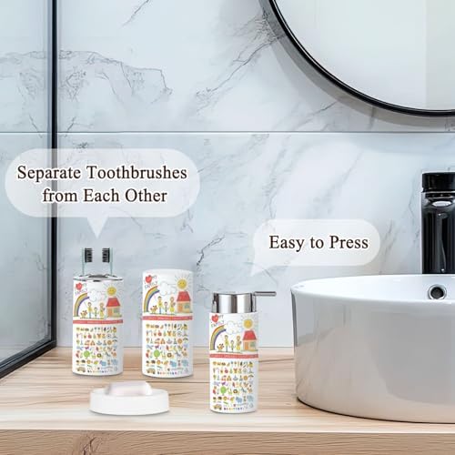 Bathroom Accessories Set 6 Pcs - Home Sweet Home Child