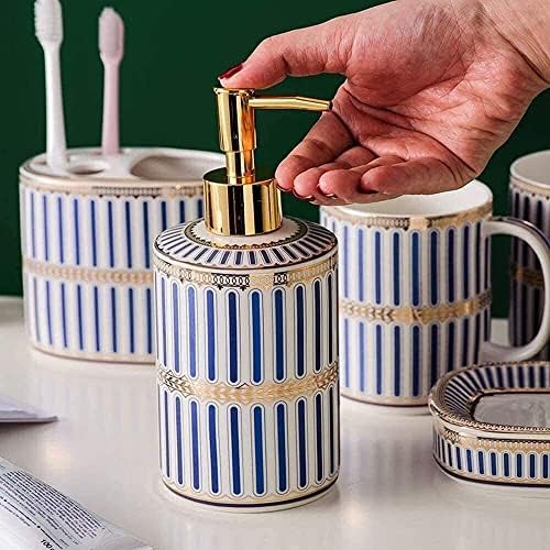OXOAMP Porcelain Soap Dispenser Set for Bathroom
