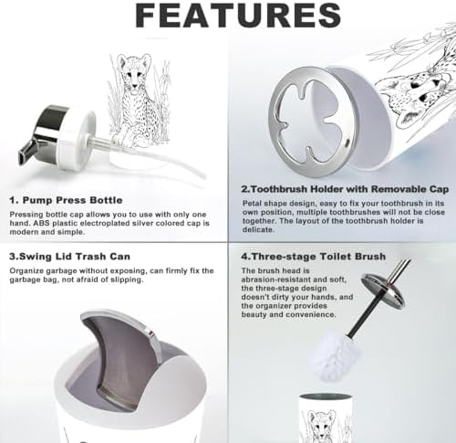 Durable 6-Piece Bathroom Set for Kids