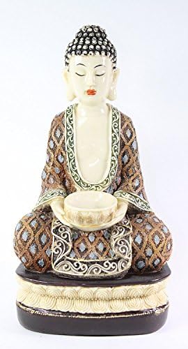 Feng Shui Buddha Candle Holder 10 Tealight Holder with Weathered Finish