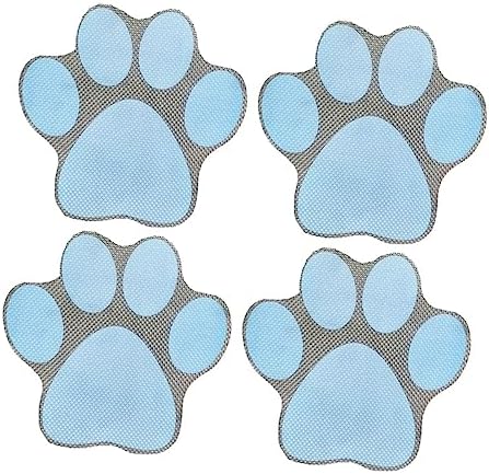 Happyyami 4-Piece Cartoon Dog Footprint Sticker Set for Bathtub Bath Safety