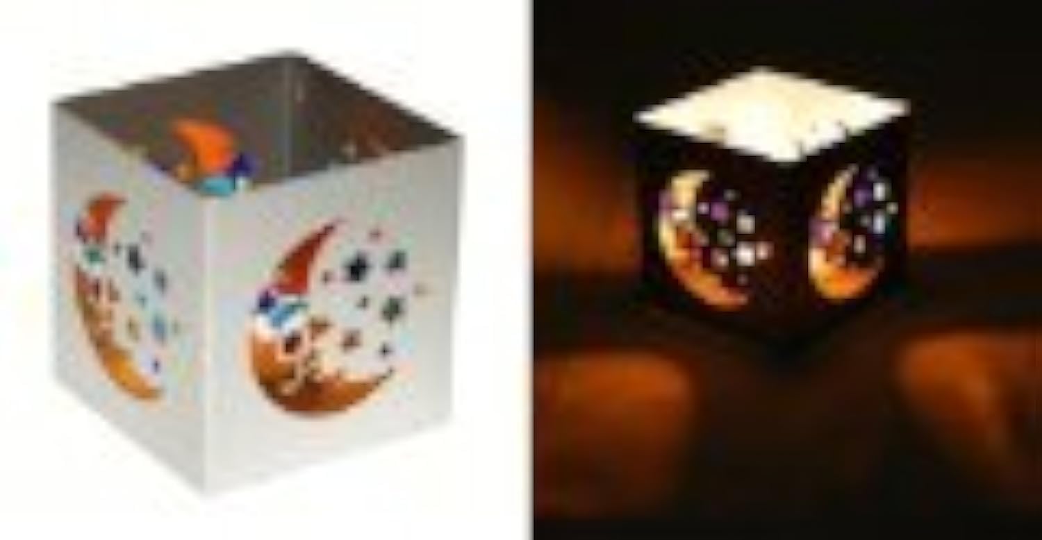 Celestial Infinity Silver Metal Tealight Candle Holder - 3 x 3 Candleholder