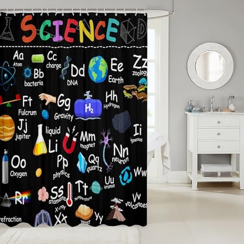 Feelyou Alphabet Learning Shower Curtain for Kids