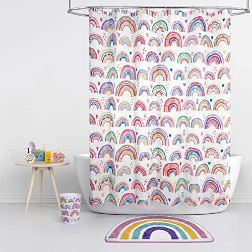 Allure Home Creation Rainbow Hearts Bath Set 7-Piece Bundle