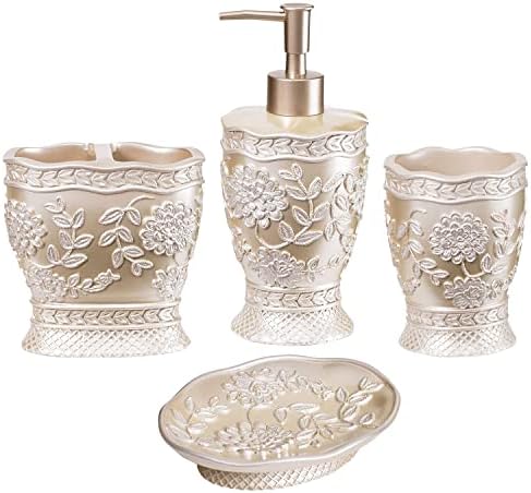 Zahari Rose Vine 4pc Bathroom Set