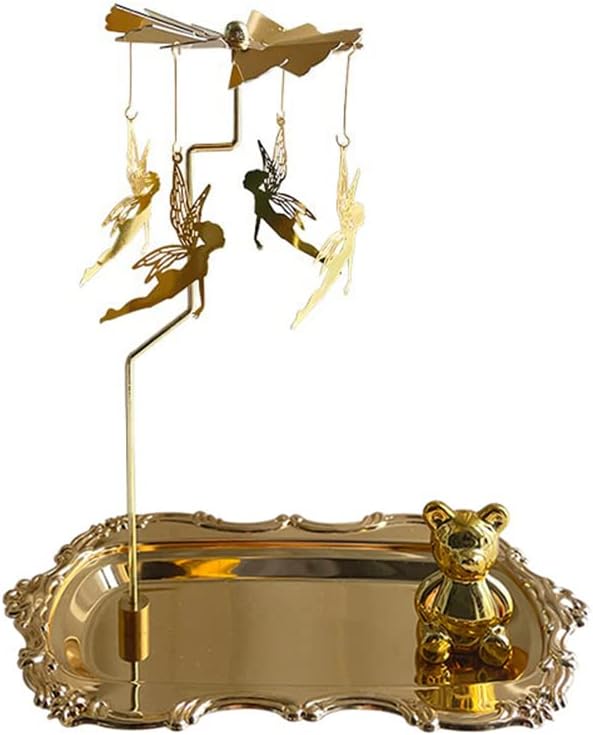 Spinning Candle Holder with Fairy Accessories