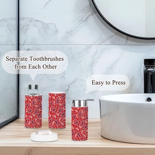 Bathroom Accessories Set 6 Pcs Durable Stylish Bathroom Organizers