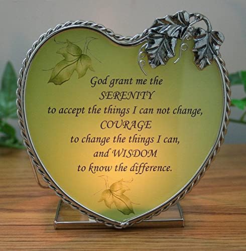 Serenity Prayer Candle Holder 4 x 3 x 4