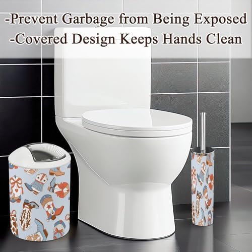 6-Piece Bathroom Set with Cowboy Boots Design