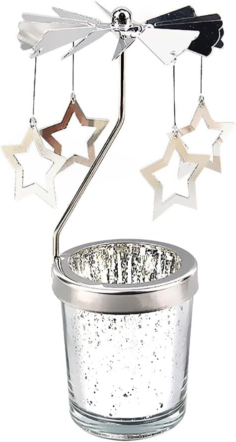 Eforcase Rotary Spinning Star Candle Holder