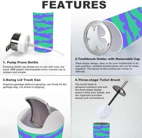 Stylish 6-Piece Bathroom Organizational Kit for Home Commercial Use