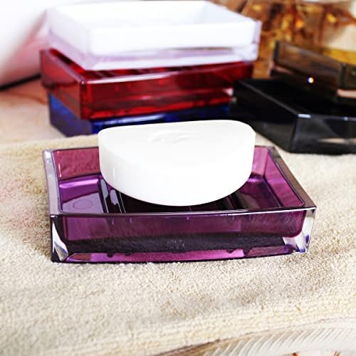 Purple Bathroom Accessories Set 5 Pcs Acrylic