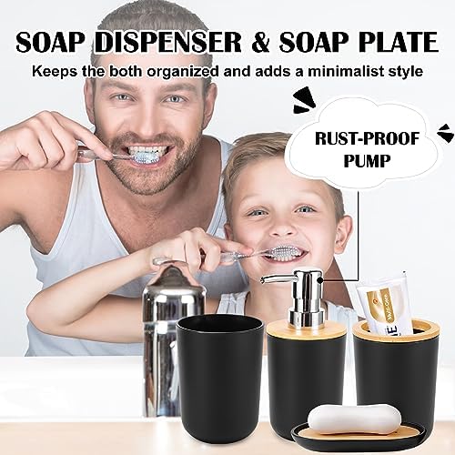 iMucci 9Pcs Black Bathroom Set