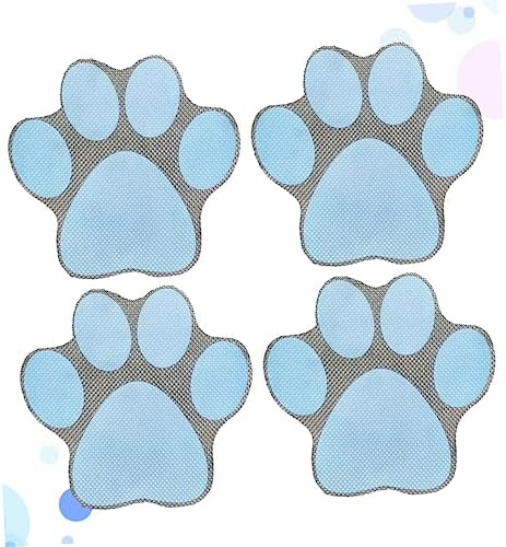 4-Piece Cartoon Dog Footprint Stickers for Bathtub Safe Fun Bath Time