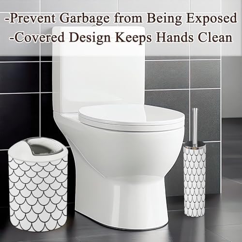 JBNJANKDAV Bath Accessory Set - 6-Piece Unique Bathroom Organizational System in Black