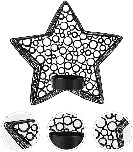 Three Star-Cut Candle Holders with Modern Aesthetics