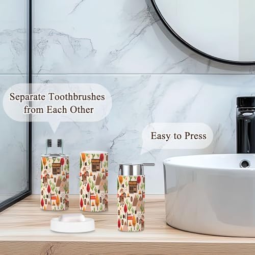 Essential Bathroom Accessories Set for 6 Piece - Durable Stylish