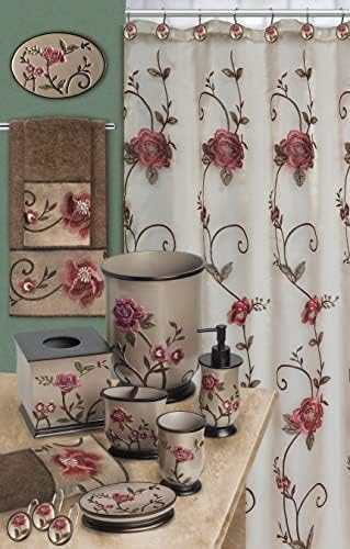 4pc Larrisa Floral Bathroom Accessories Set