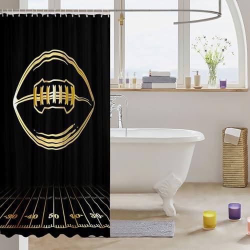 Feelyou Kids 72x72mm waterproof football shower curtain
